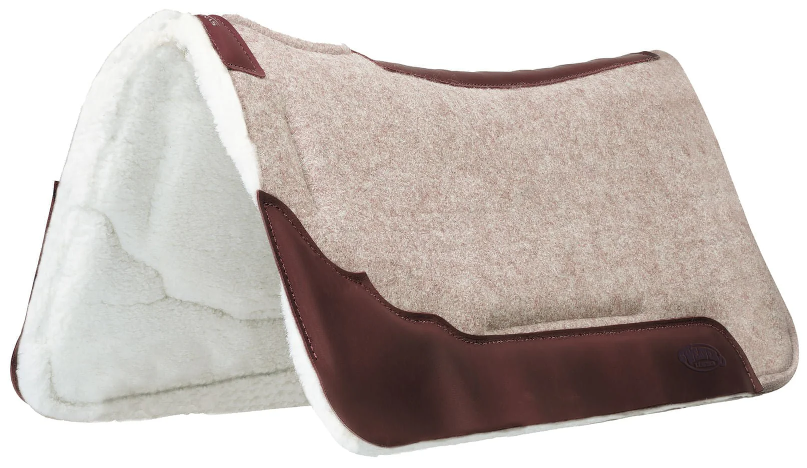 Synergy Contoured EVA Sport Foam Wool Saddle Pad, Merino Wool - Healthber