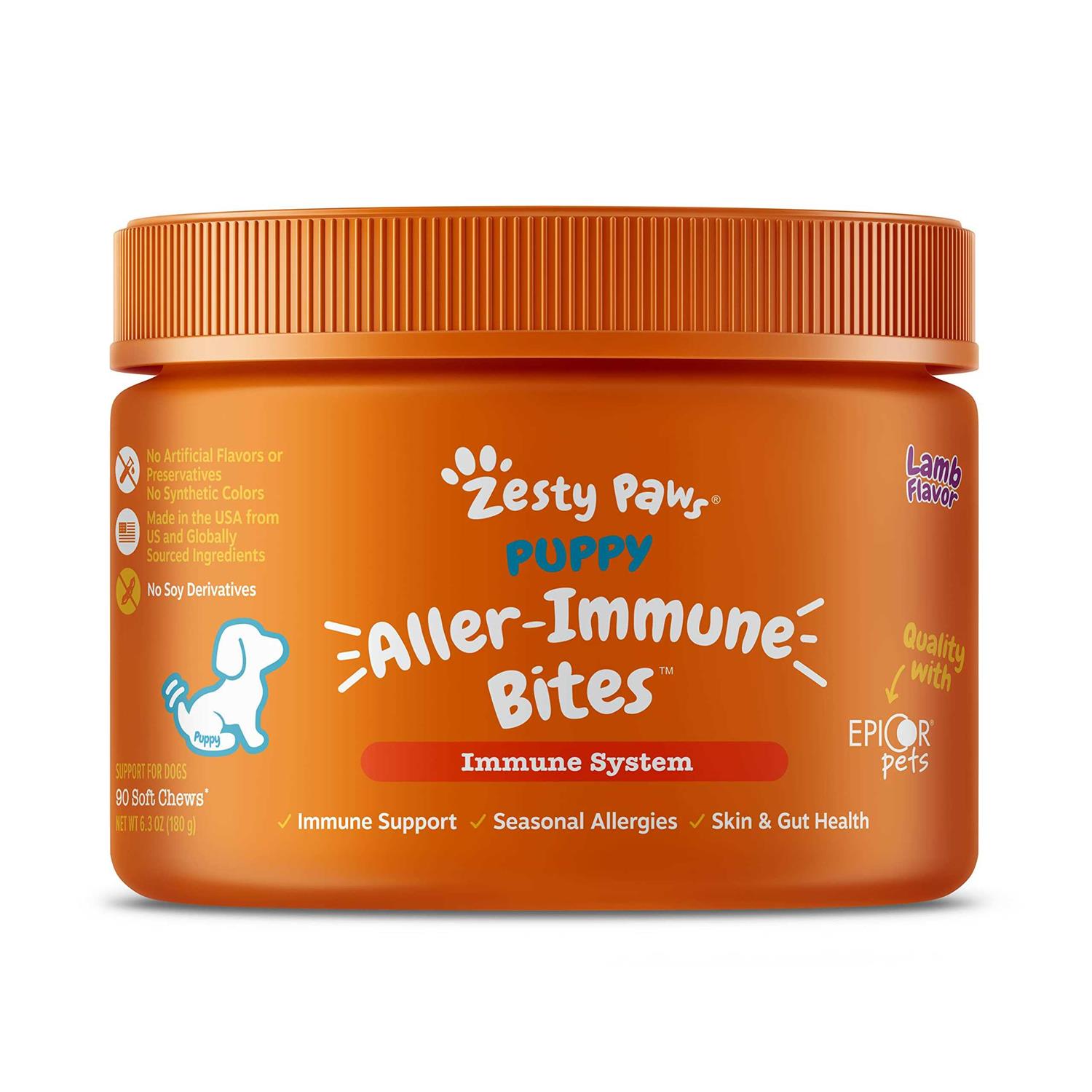 Zesty Paws Puppy Allergy Immune Supplement Bites - Healthber