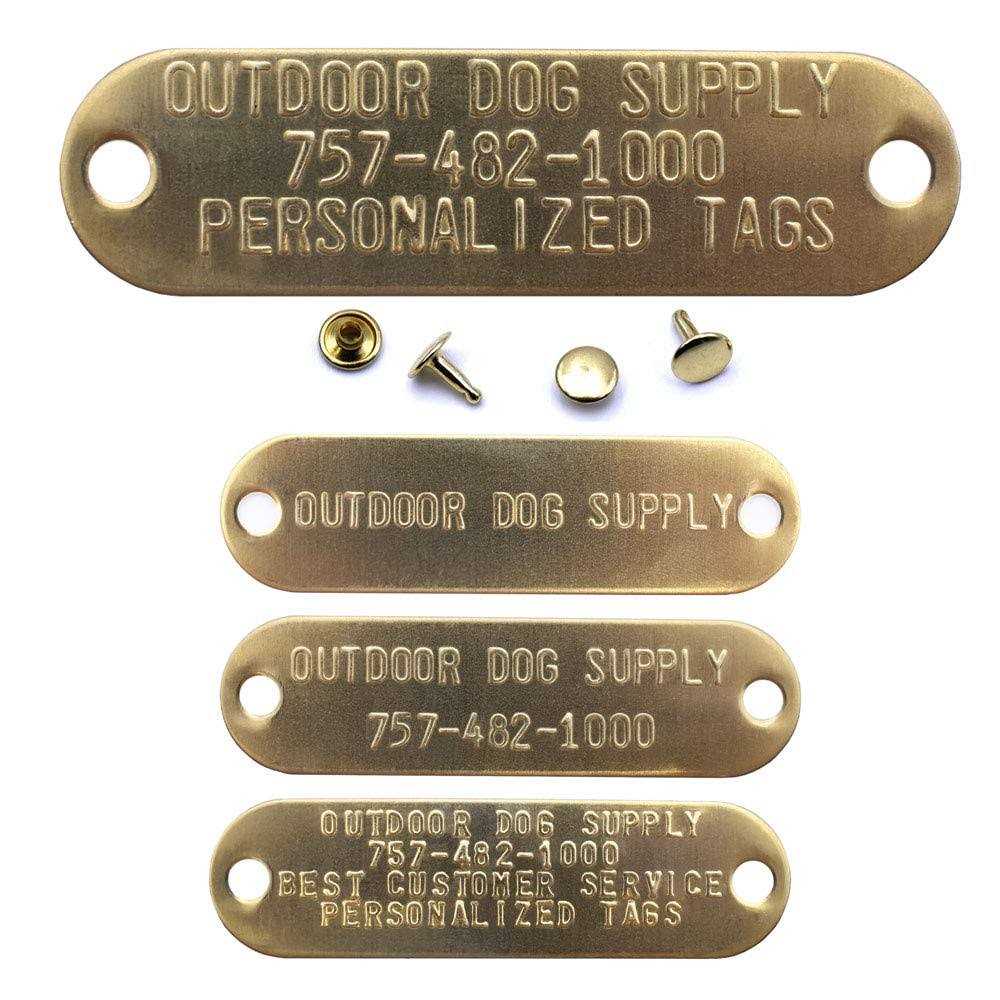 Custom Stamped Brass Dog Collar Name Plate ID Tag - Healthber