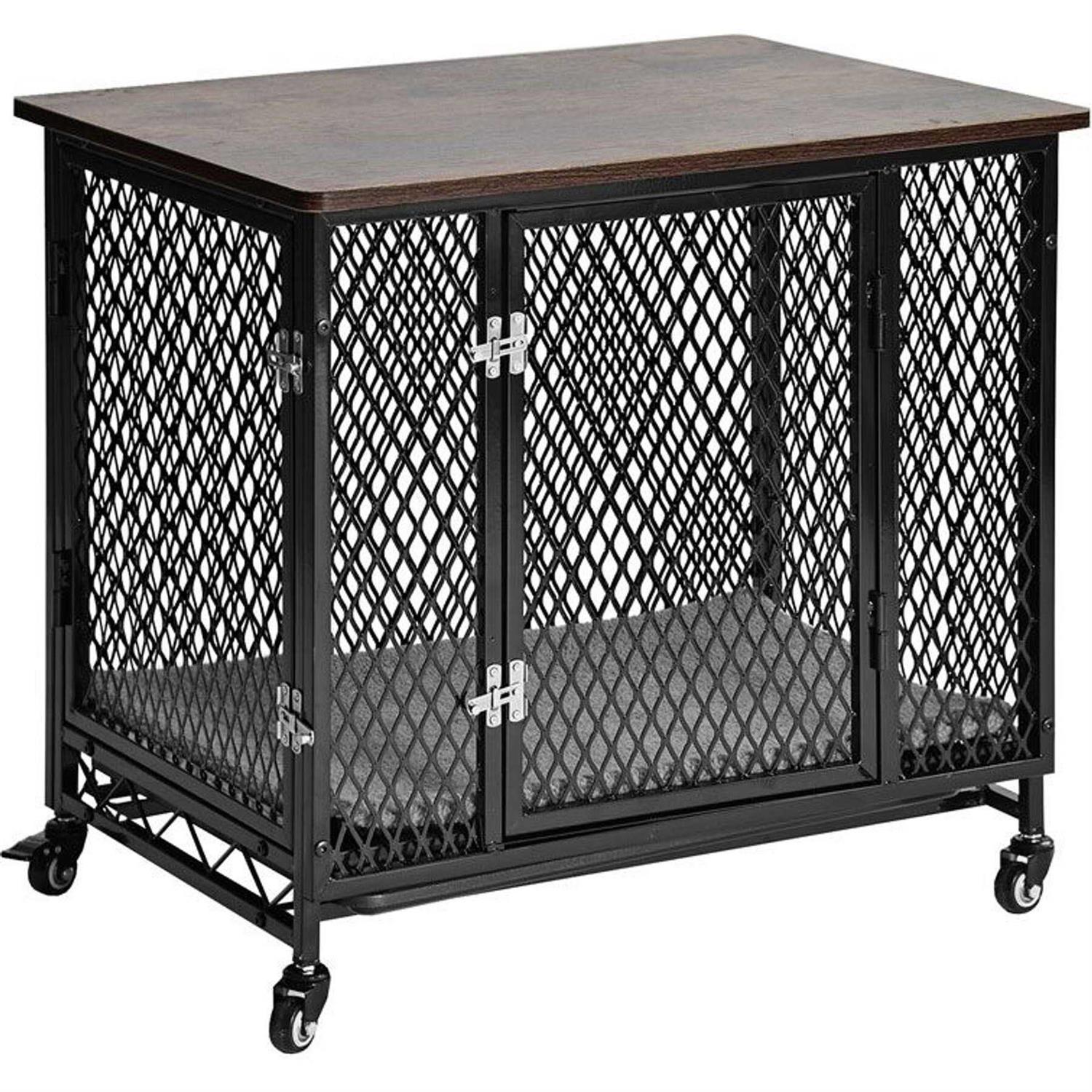 Aivituvin Dog Crate Furniture Side End Table with Tray AIR79 - Healthber