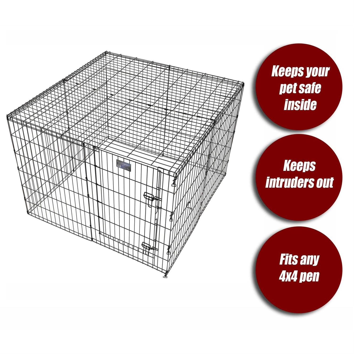 Midwest Homes for Pets Exercise Pen Wire Mesh Top - Healthber