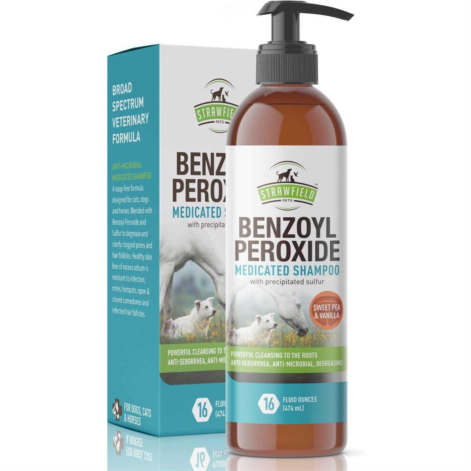 Strawfield Pets Benzoyl Peroxide Shampoo for Dogs & Cats - Healthber