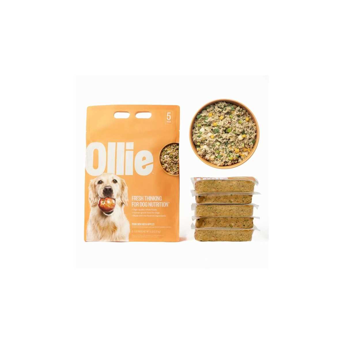 Ollie Fresh Pork Dish with Apples Frozen Dog Food - Healthber