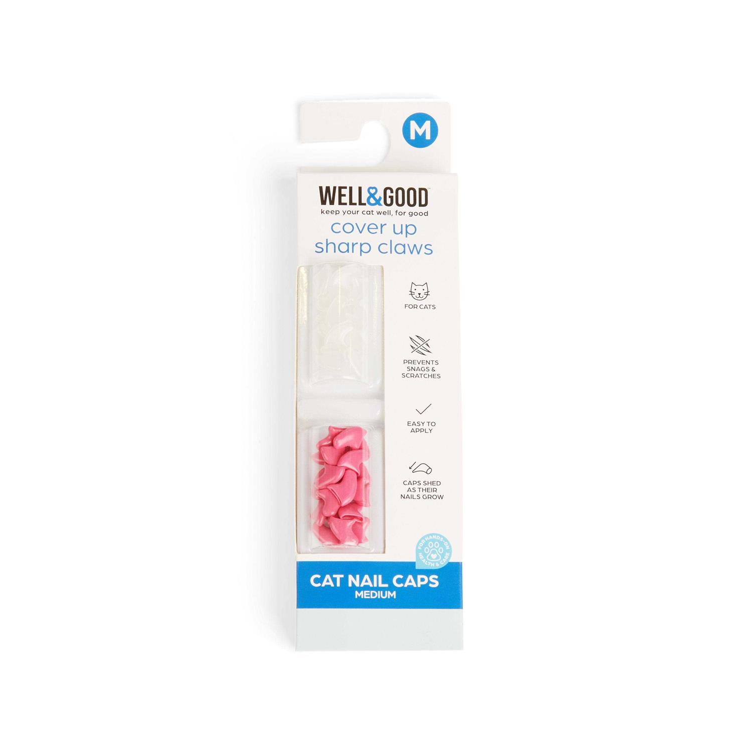 Well & Good Clear & Pink Cat Nail Caps - Healthber