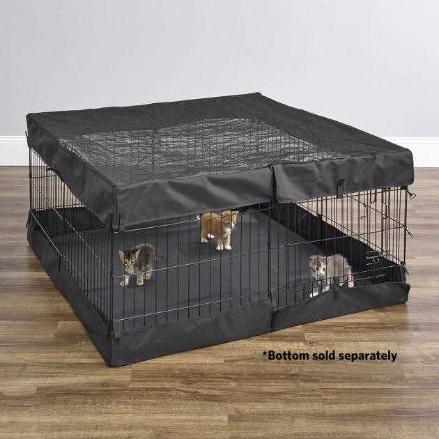 MidWest Homes For Pets Square Exercise Pen Fabric Mesh Top 540-SQT - Healthber