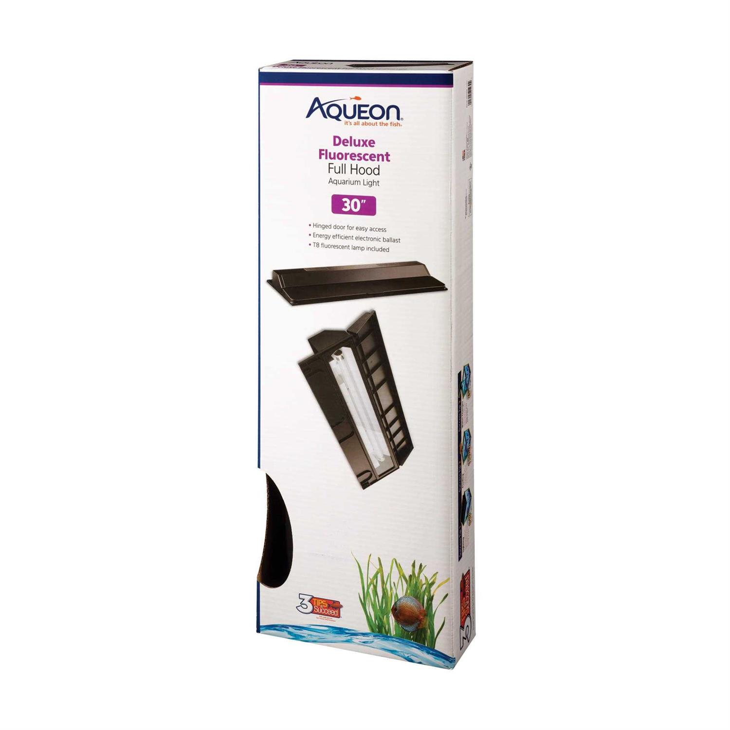 Aqueon Fluorescent Deluxe Full Aquarium Hood - Healthber