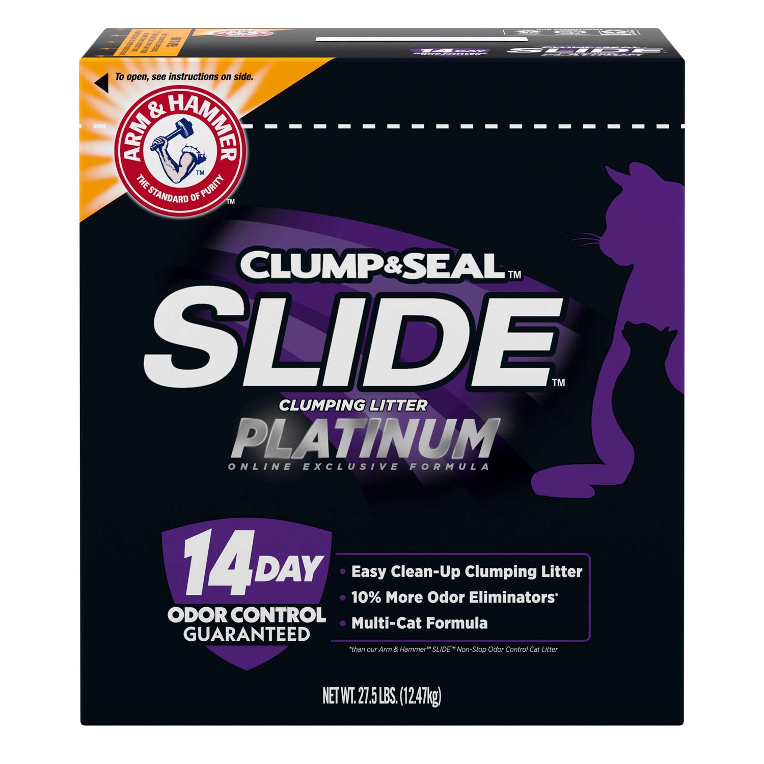 Arm Hammer Slide Platinum Easy Clean-Up Clumping Cat Litter - Healthber