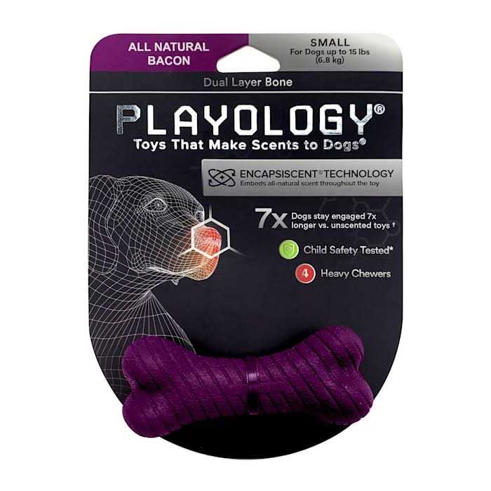 Playology Dual Layer Bone Dog Toy - Healthber