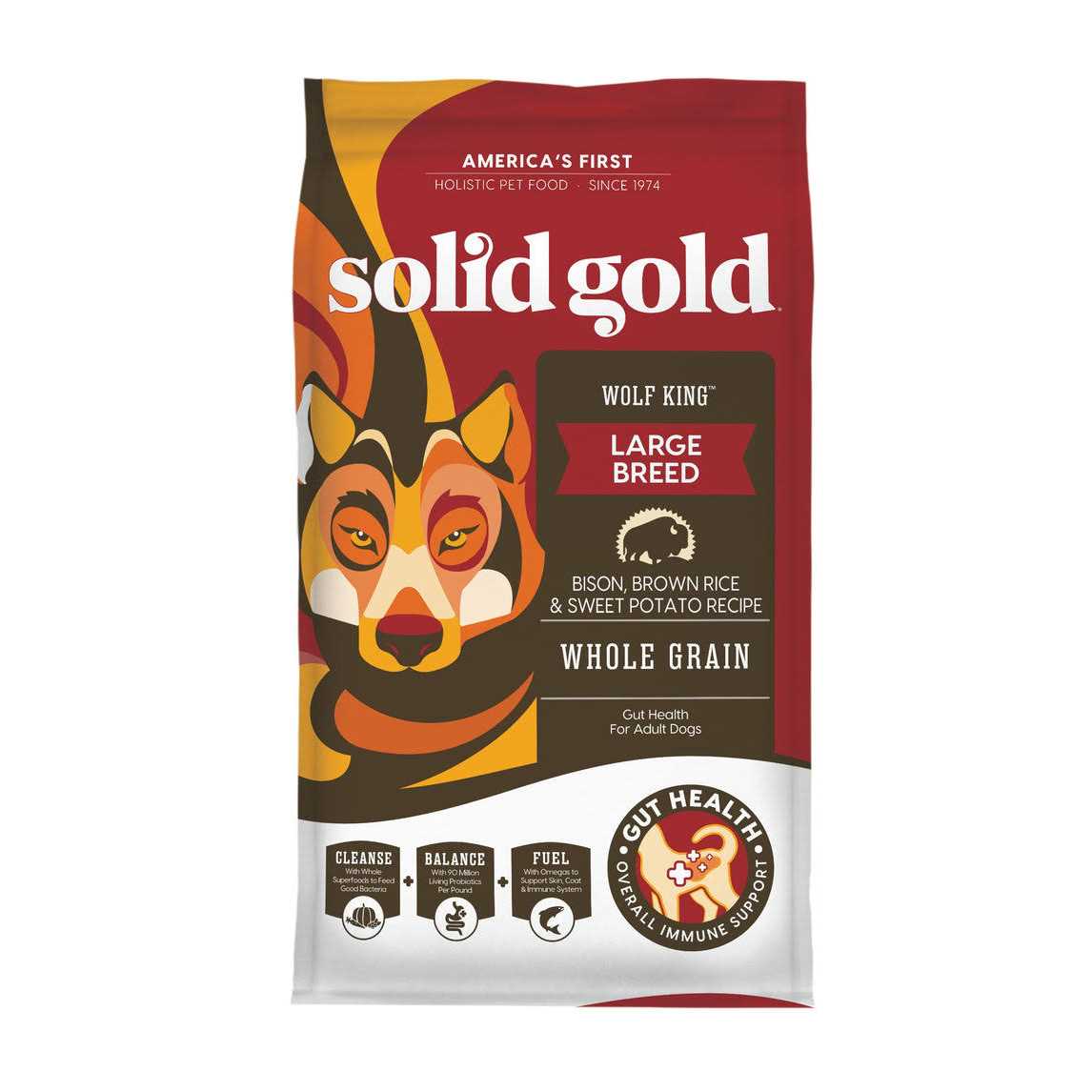 Solid Gold Nutrientboost Wolf King Bison Dry Dog Food - Healthber