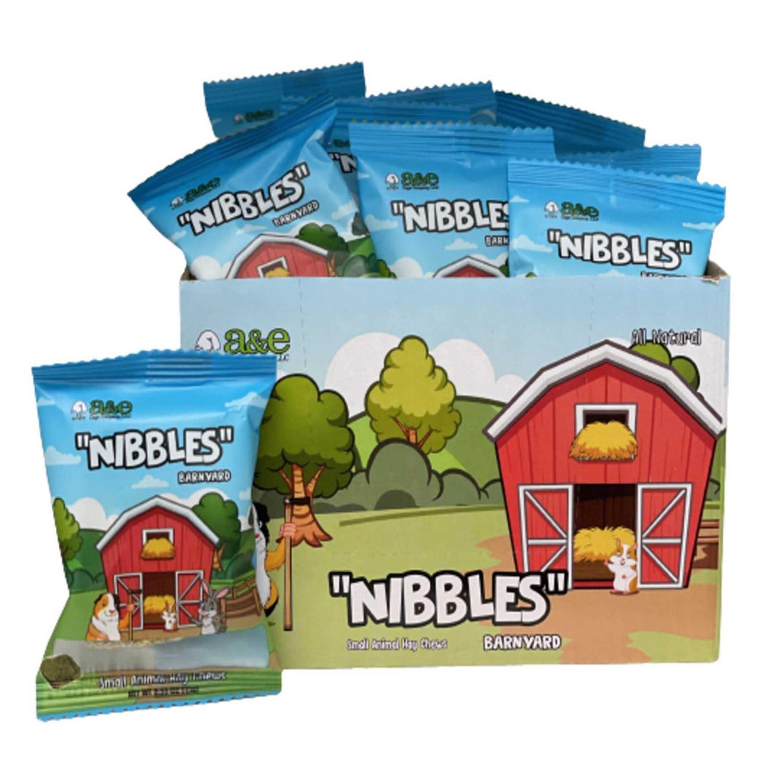 A & E Cages Barnyard Nibbles Hay Chew Small Animal Bites - Healthber