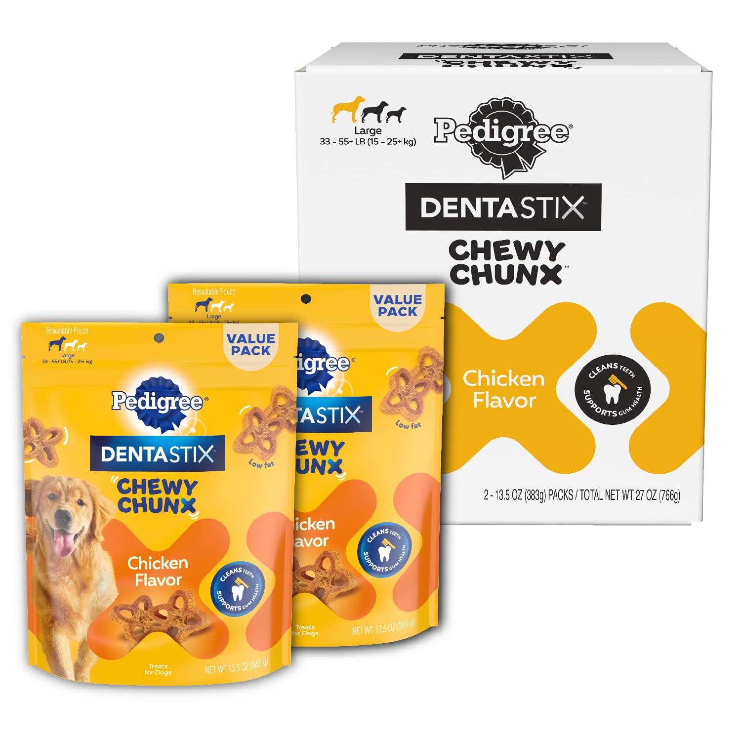 Pedigree Dentastix Chewy Chunx Chicken Flavour 68g - Healthber