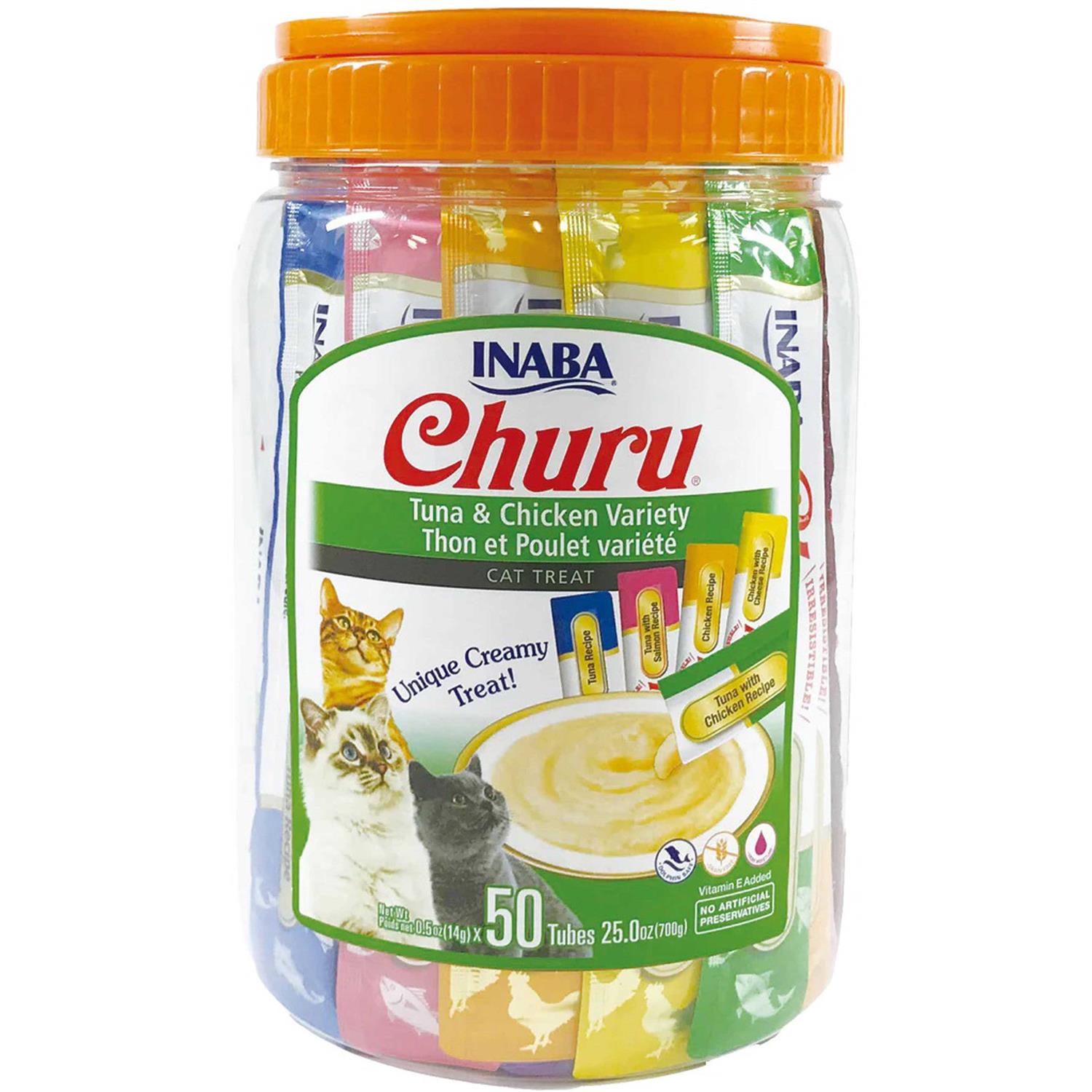 Inaba Churu Puree Cat Treat Variety Pack Tuna & Chicken - Healthber