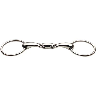 JP Korsteel Stainless Steel Oval Link Loose Ring Snaffle Bit - Healthber