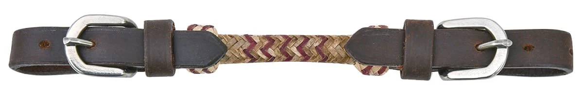 Buffalo Leather Curb Strap With Rawhide - Healthber
