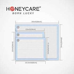 Honey Care All-Absorb Dog and Puppy Training Pads, Ultra Absorbent and Odor Eliminating - Healthber