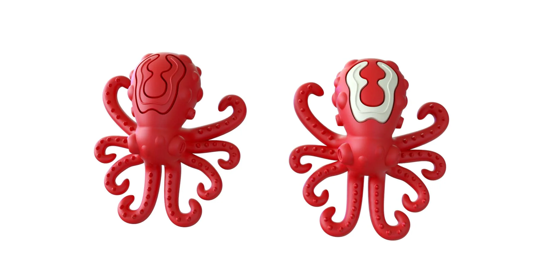 Red Octopus Treat Dispenser, Medium, Each - Healthber