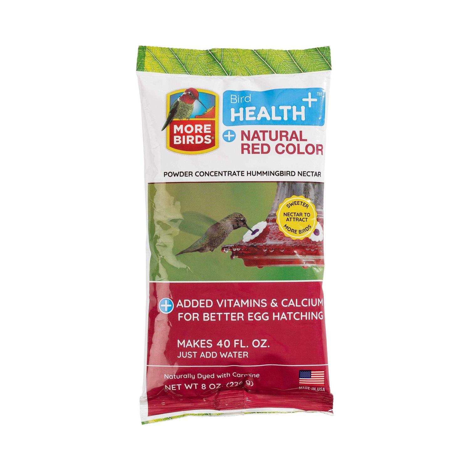 More Birds Health Plus Hummingbird Nectar Powder Concentrate Natural Red - Healthber