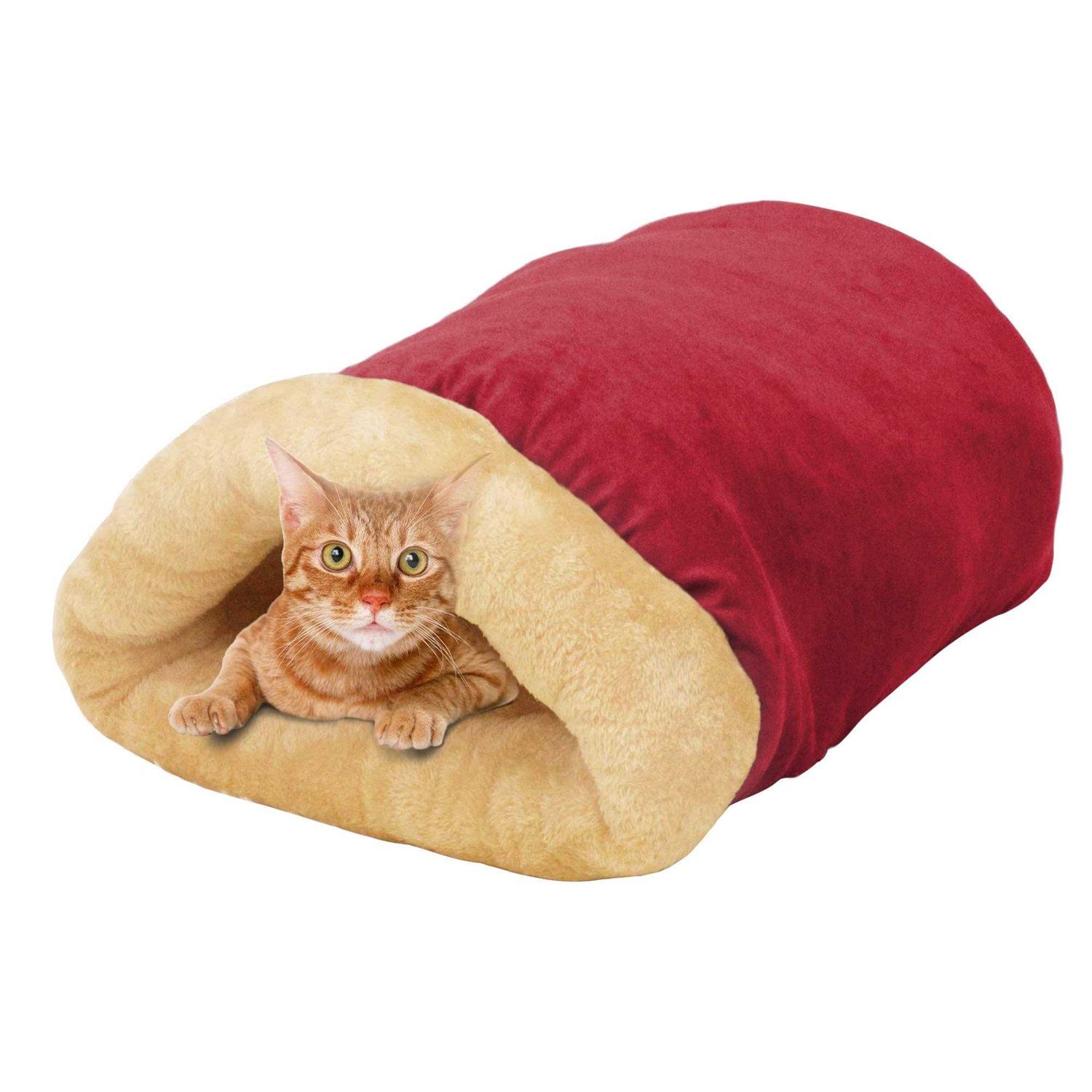 Goopaws 4 in 1 Self Warming Burrow Cat Bed - Healthber