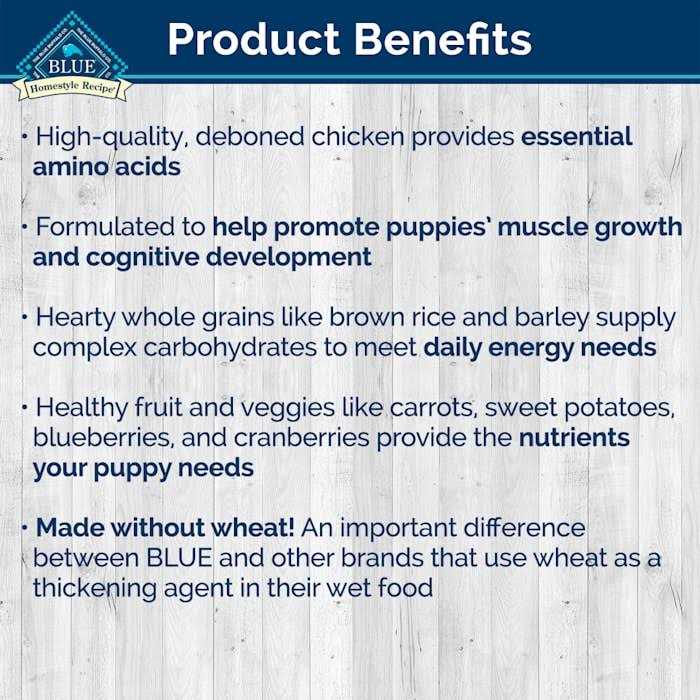 Blue Buffalo Homestyle Recipe Puppy Chicken Dinner Wet Dog Food - Healthber