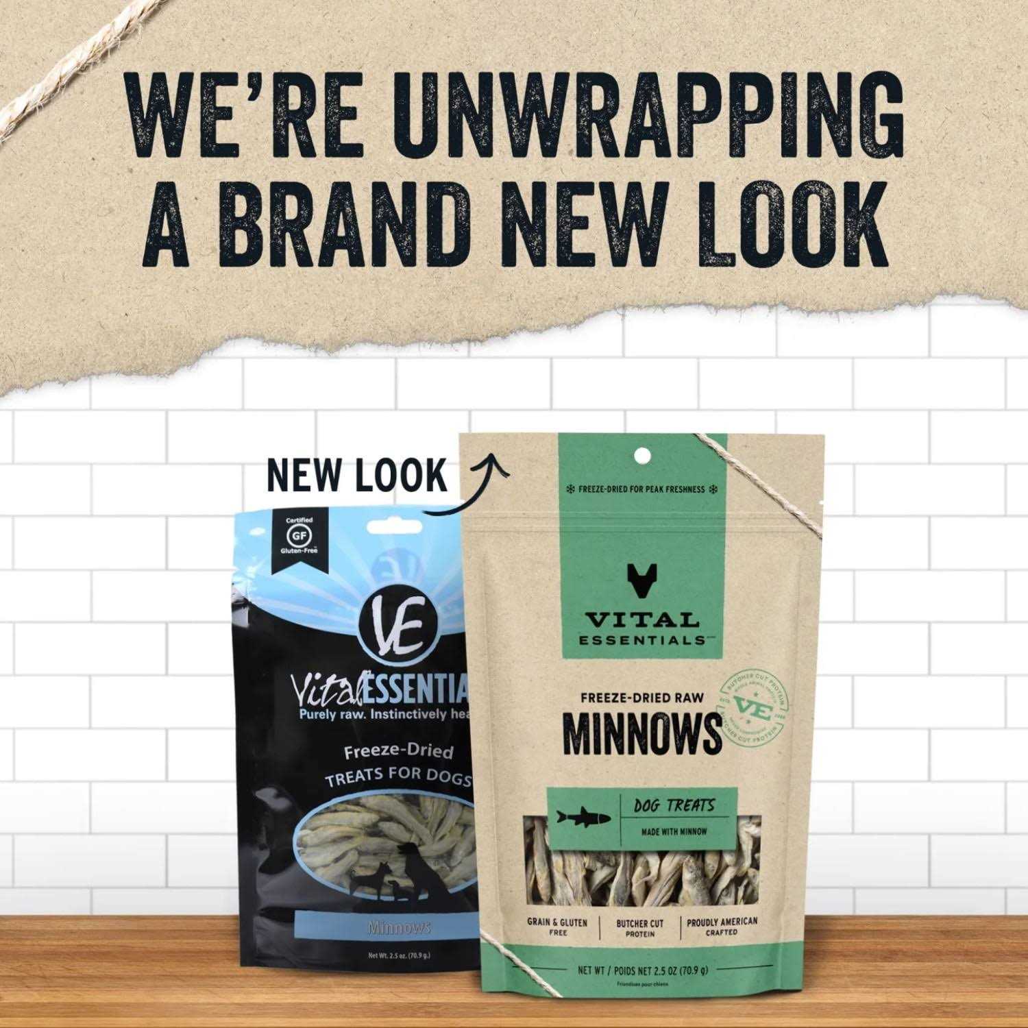 Vital Essentials Freeze Dried Minnows Dog Treats - Healthber