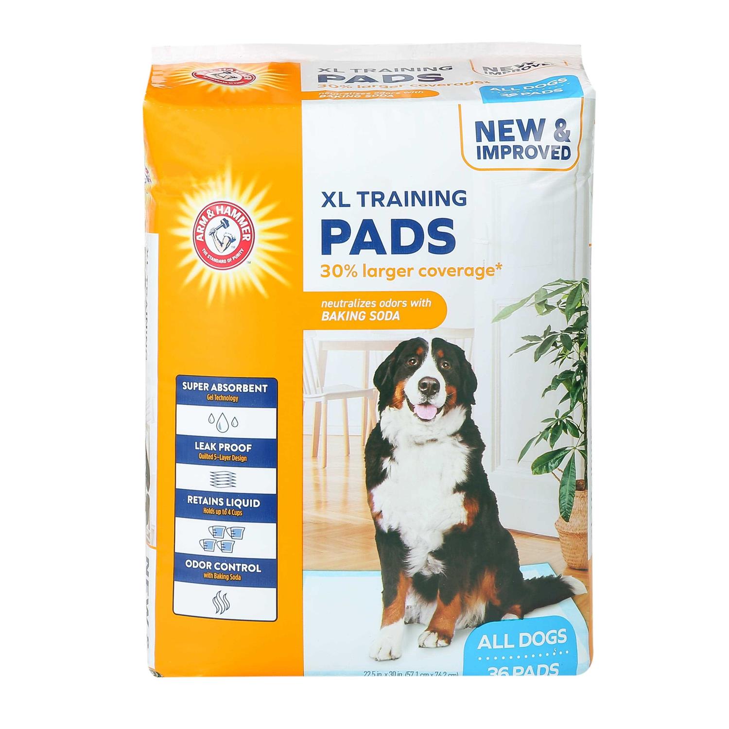 Arm & Hammer for Dogs XL Training Pads 30% Larger Coverage New & Improved Super Absorbent - Healthber