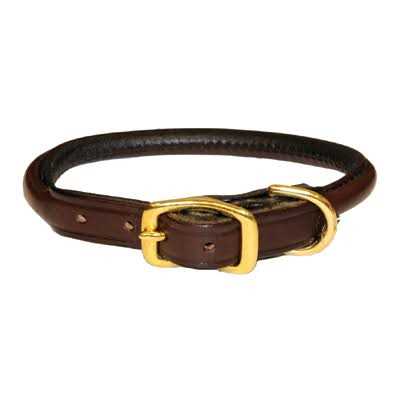Tory Leather Rolled Leather Dog Collar - Healthber