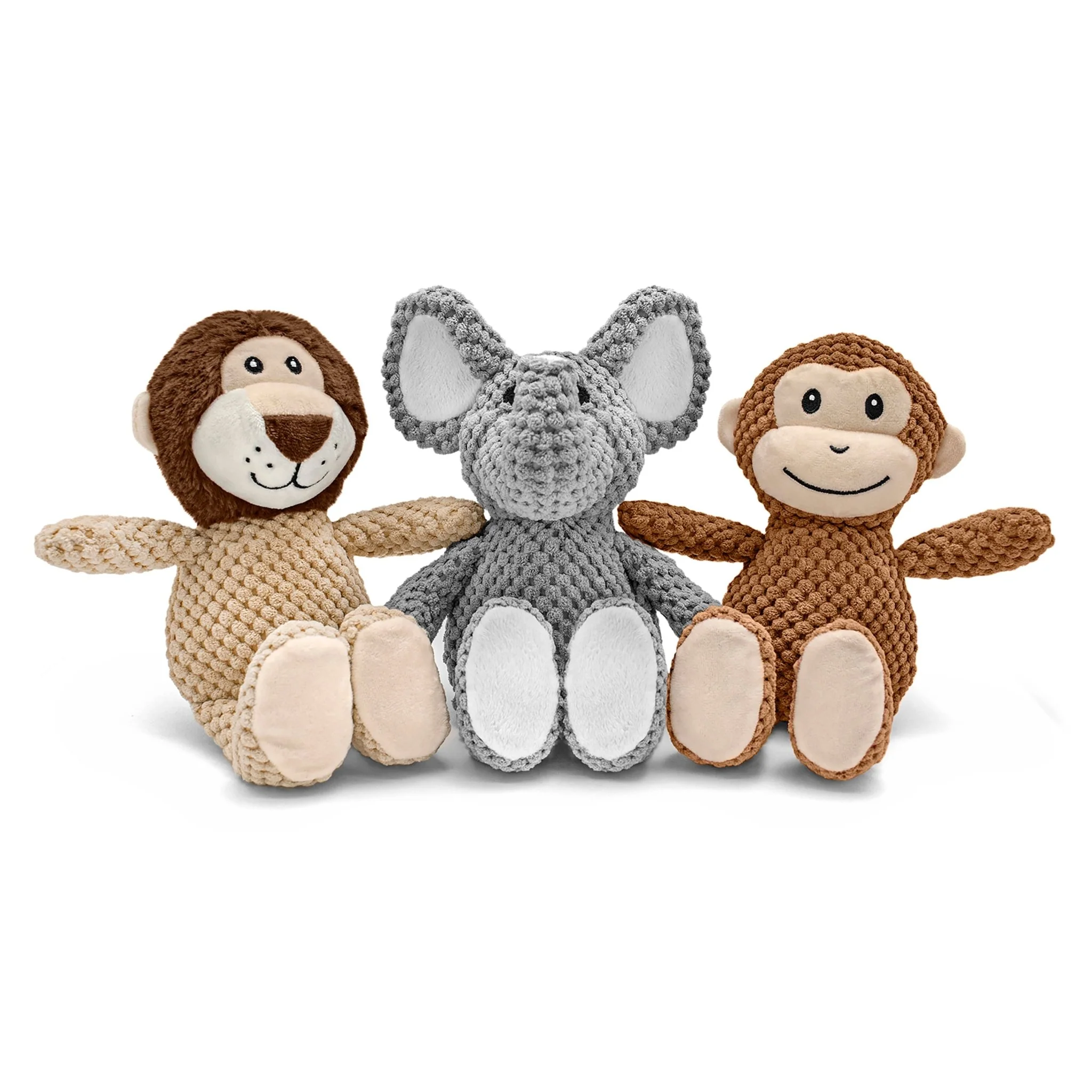 Tuff Plush, Assorted - Elephants, Lions, Monkey - Healthber