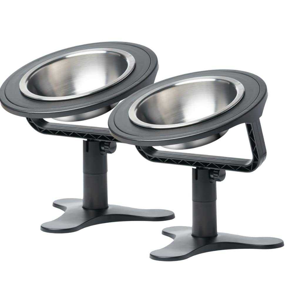 TOLOPU Adjustable Raised Cat Food Bowl - Healthber