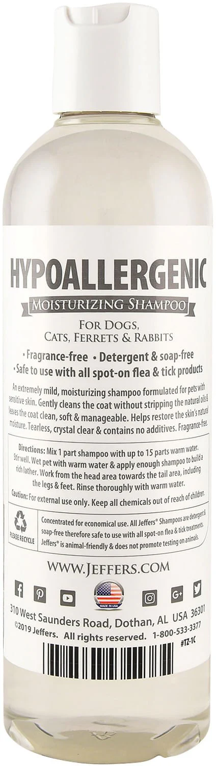 Hypoallergenic Moisturizing Pet Shampoo for Sensitive Skin - Healthber