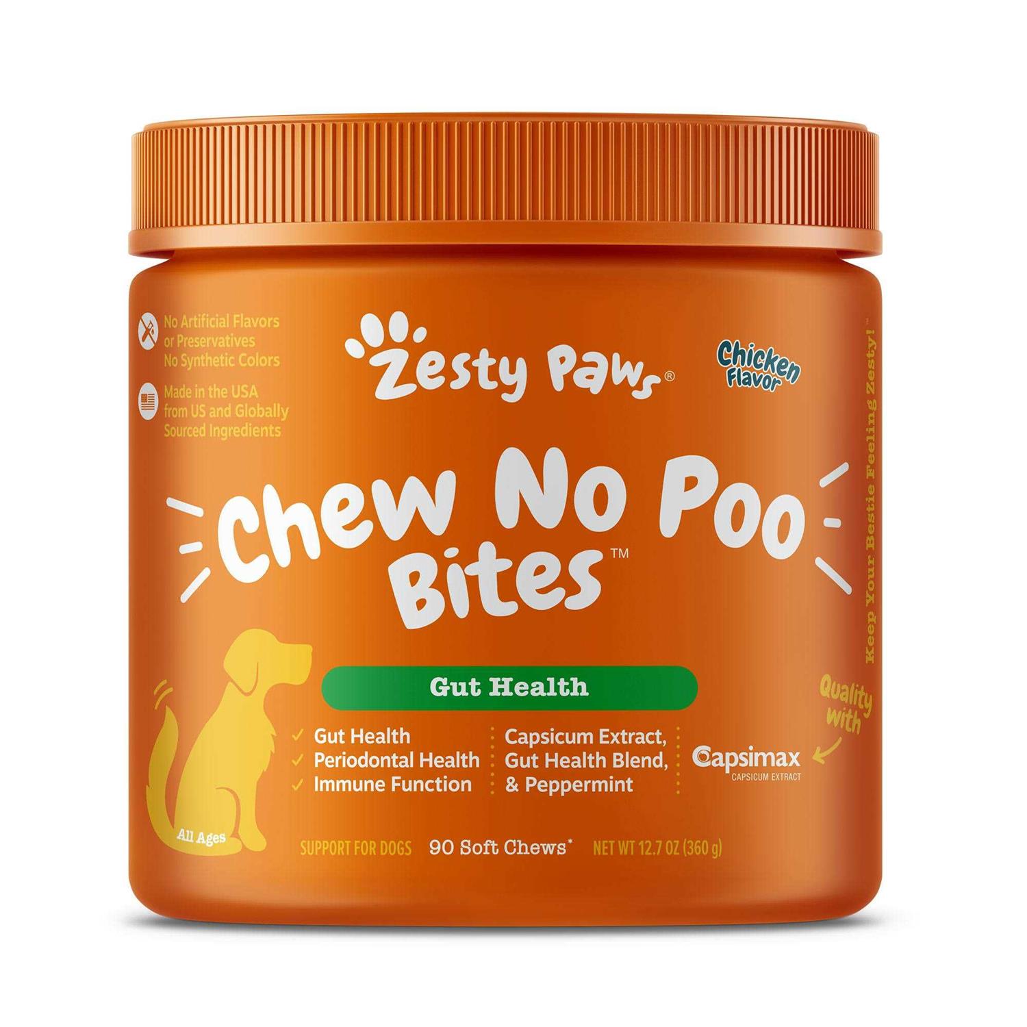 Zesty Paws Chew No Poo Bites for Dogs - Healthber