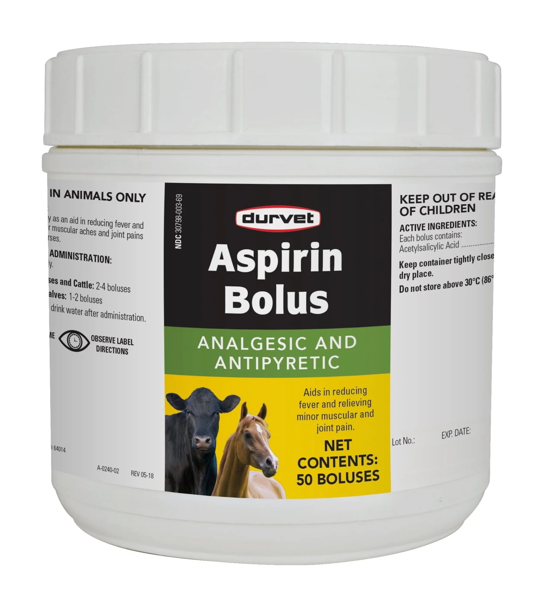 Aspirin Bolus, 240 Grain, 50 ct - Healthber