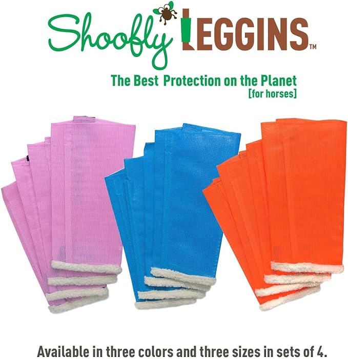 Shoofly Leggins Fine Mesh Fly Boots for Horses, 4-pack - Healthber