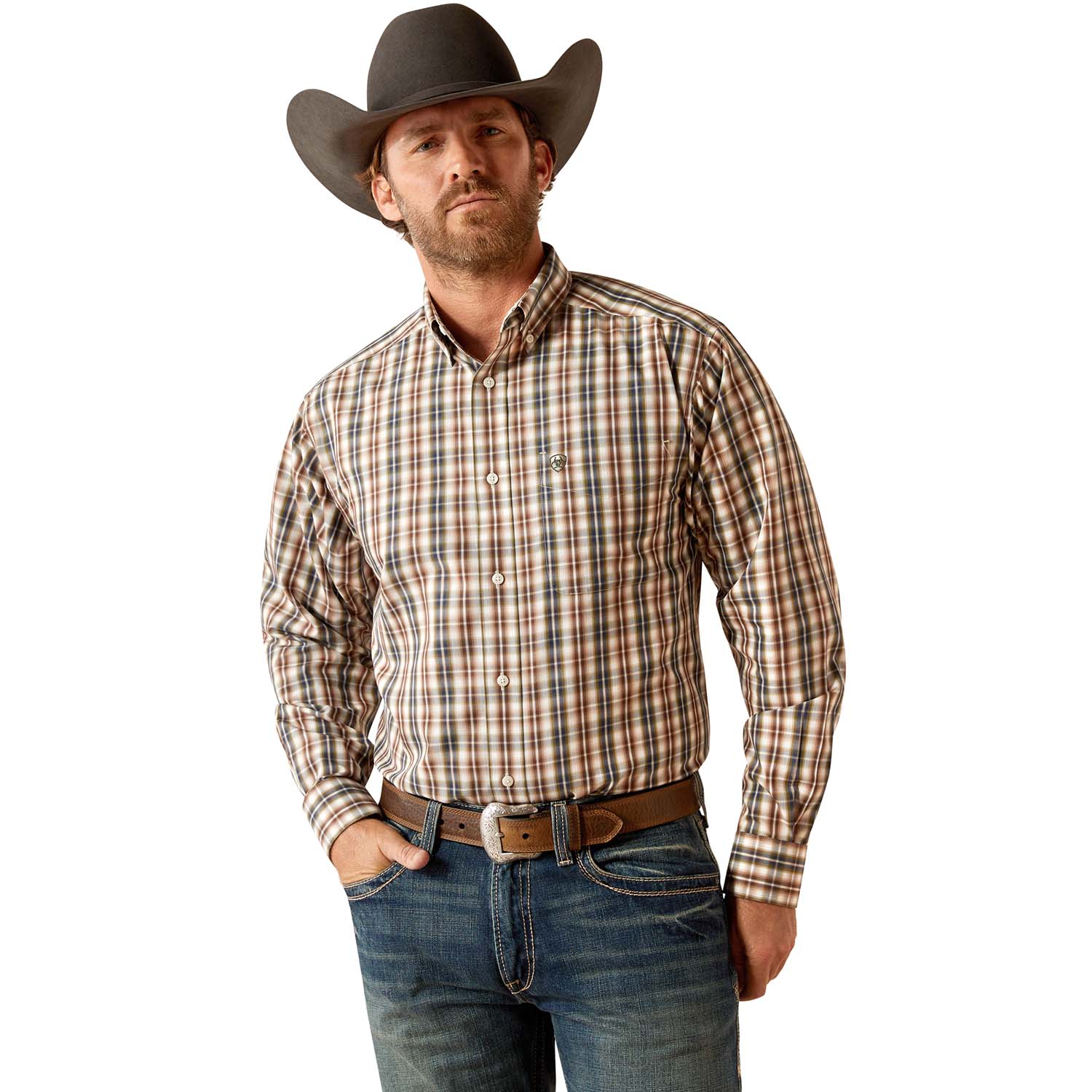 Ariat Men's Wrinkle Free Folk Longsleeve Shirt - Healthber