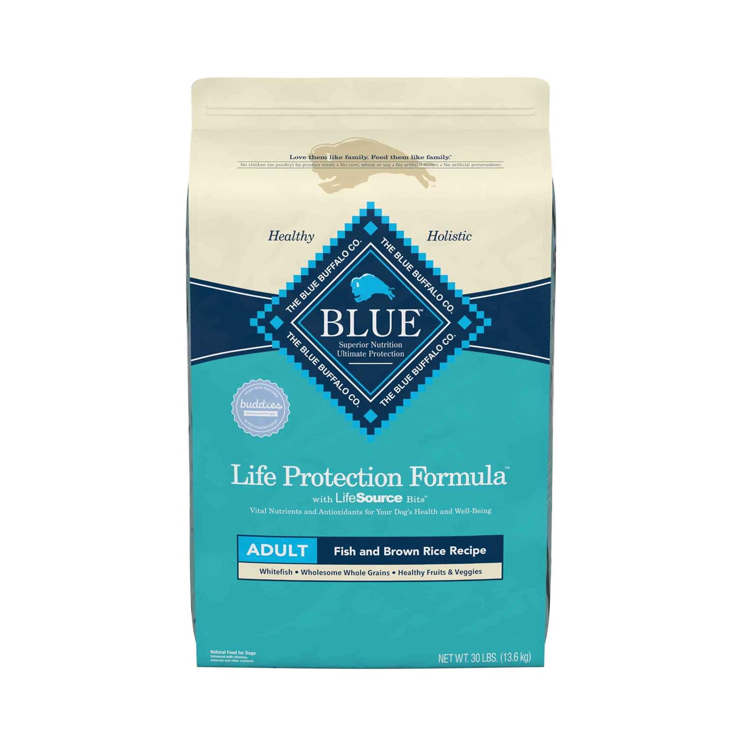 Blue Buffalo Life Protection Formula Fish & Brown Rice Adult Dry Dog Food - Healthber