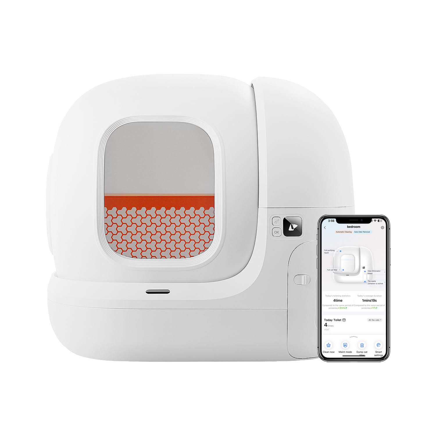 Petkit PuraMax Self-Cleaning Wifi Enabled Automatic Cat Litter Box for Multiple Cats with Litter Mat - Healthber