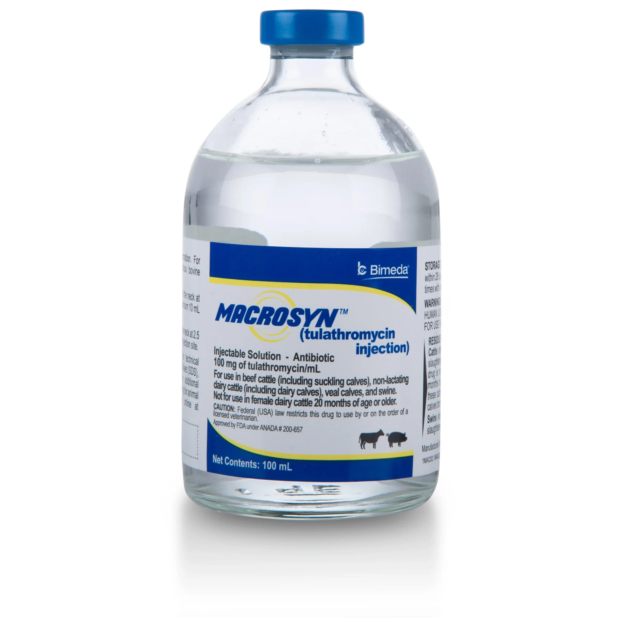 Rx Macrosyn (tulathromycin) Injection for Swine & Cattle - Healthber