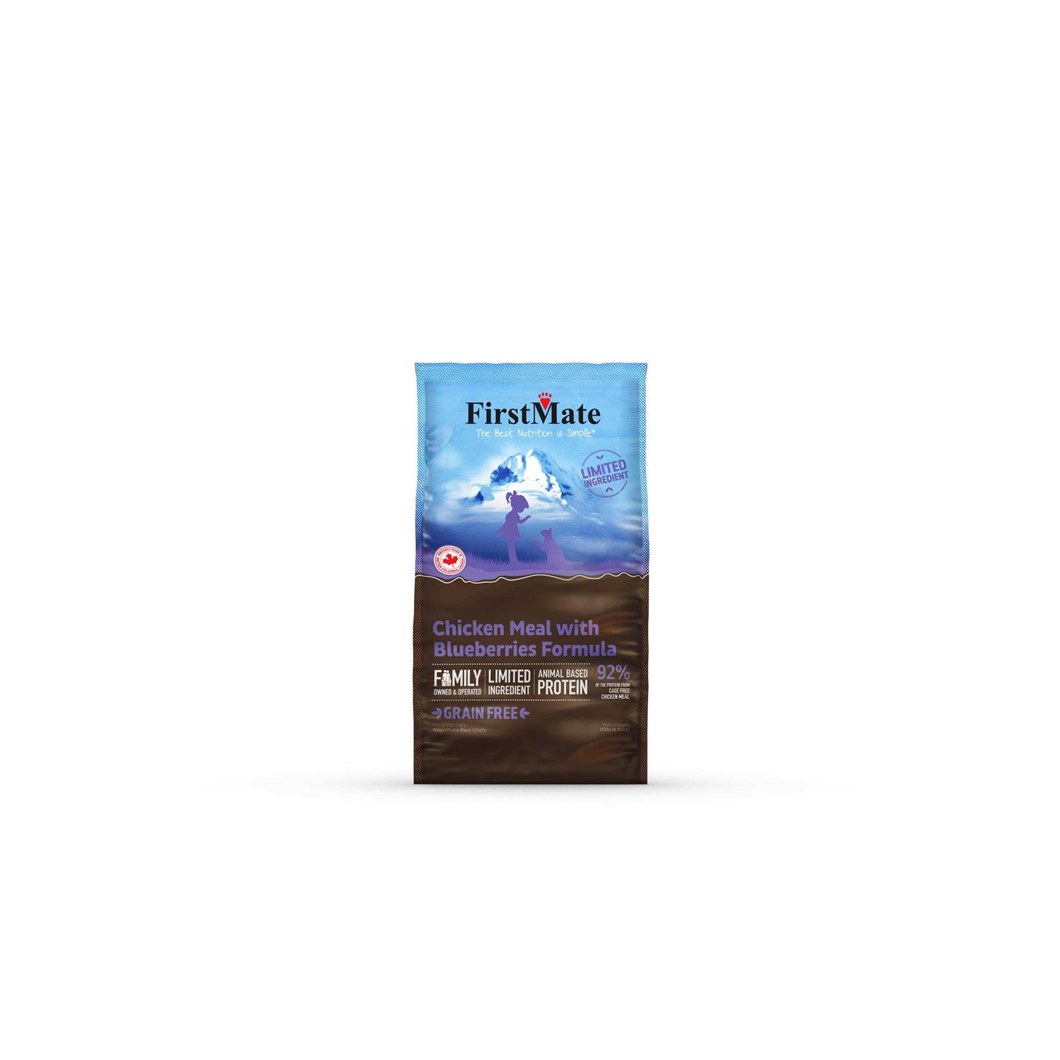 FirstMate Chicken Meal Blueberries Limited Ingredient Free Dry Cat Food - Healthber