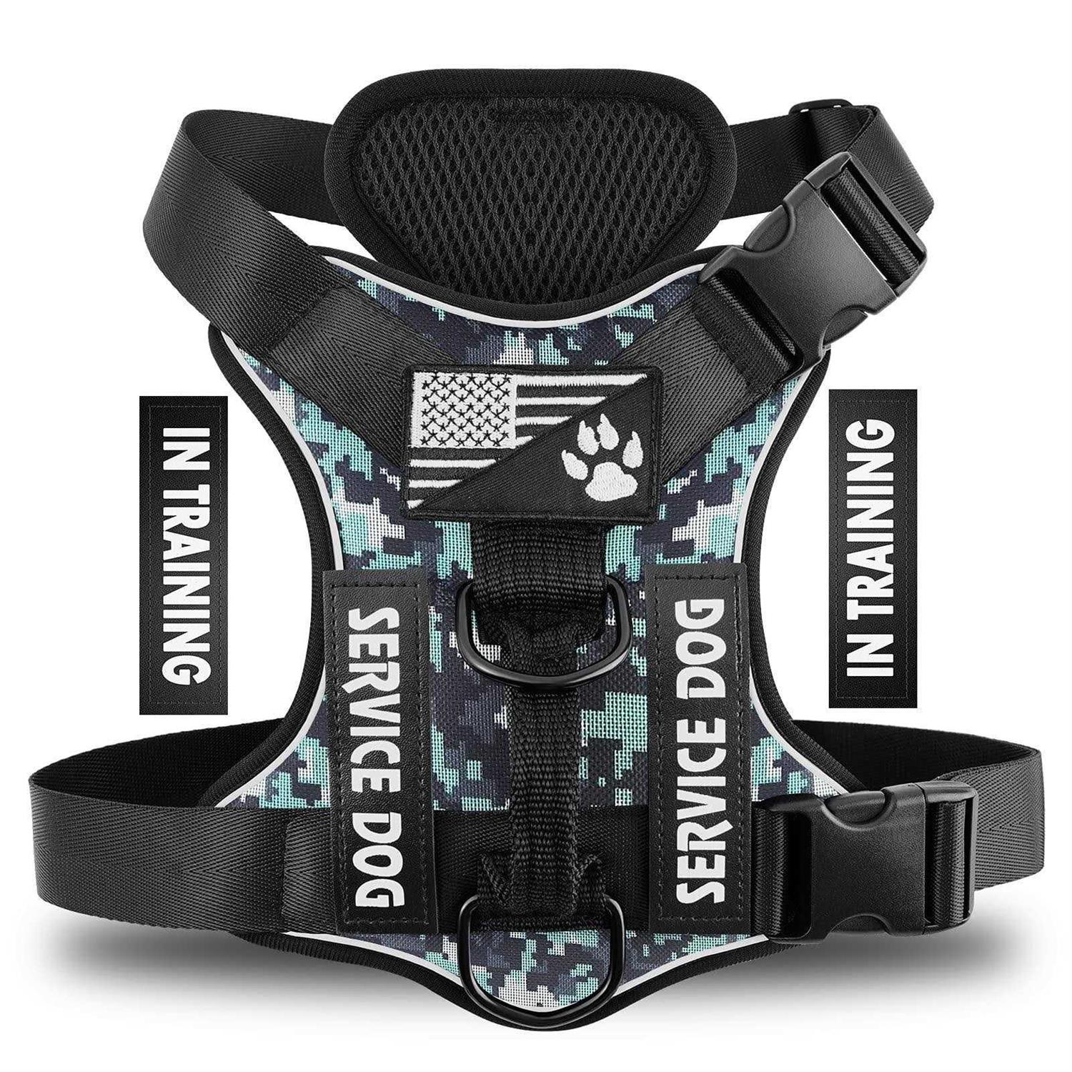 Demigreat Service Dog Harness Reflective Dog Vest Harness with 5 PCS Patches - Healthber