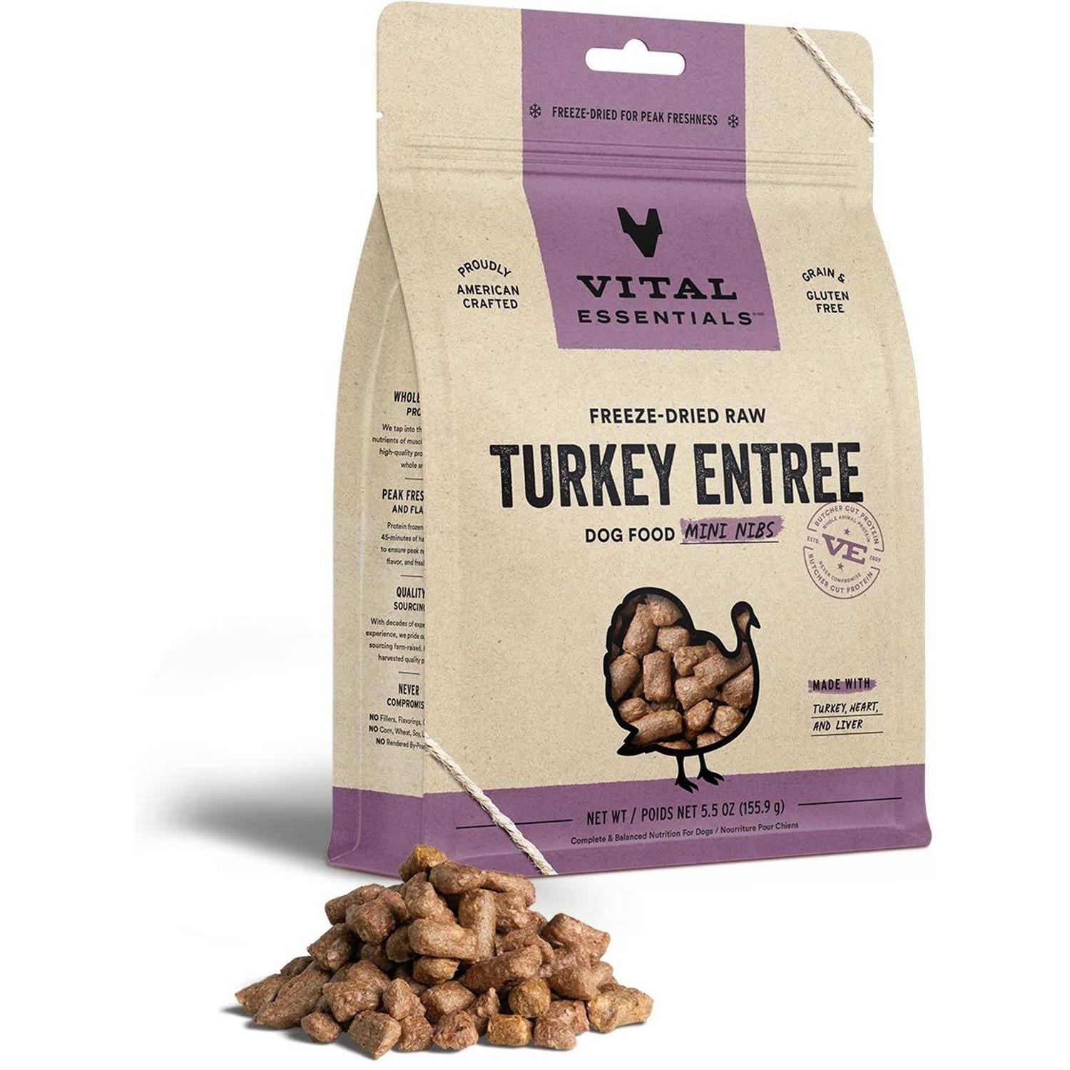 Vital Essentials Freeze-Dried Mini Nibs Dog Food - Healthber
