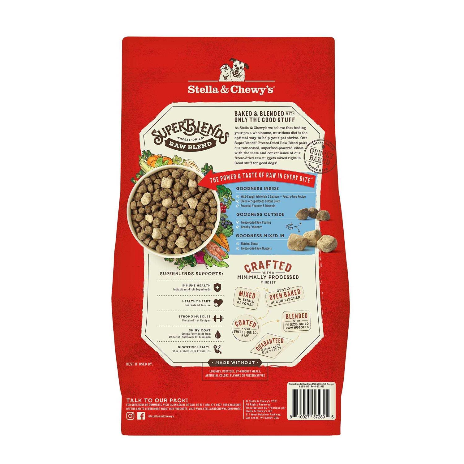 Stella & Chewy’s SuperBlends Raw Wholesome Grains Wild Caught Whitefish & Salmon Recipe with Superfoods - Healthber