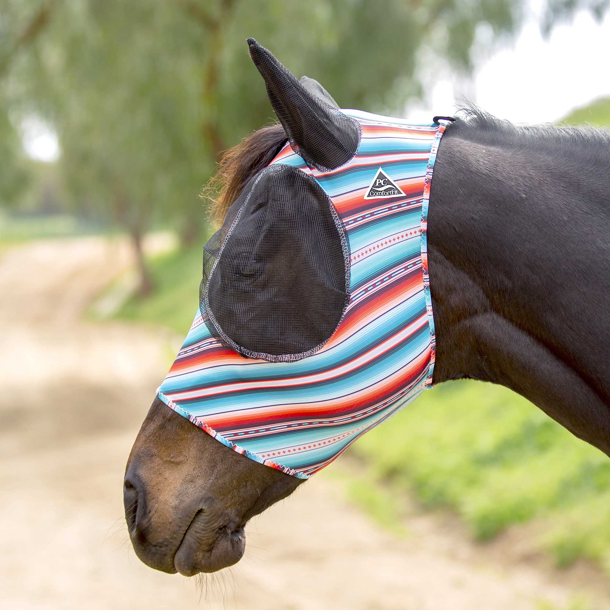 Professional's Choice Comfort Fit Lycra Horse Fly Mask with Ears - Healthber