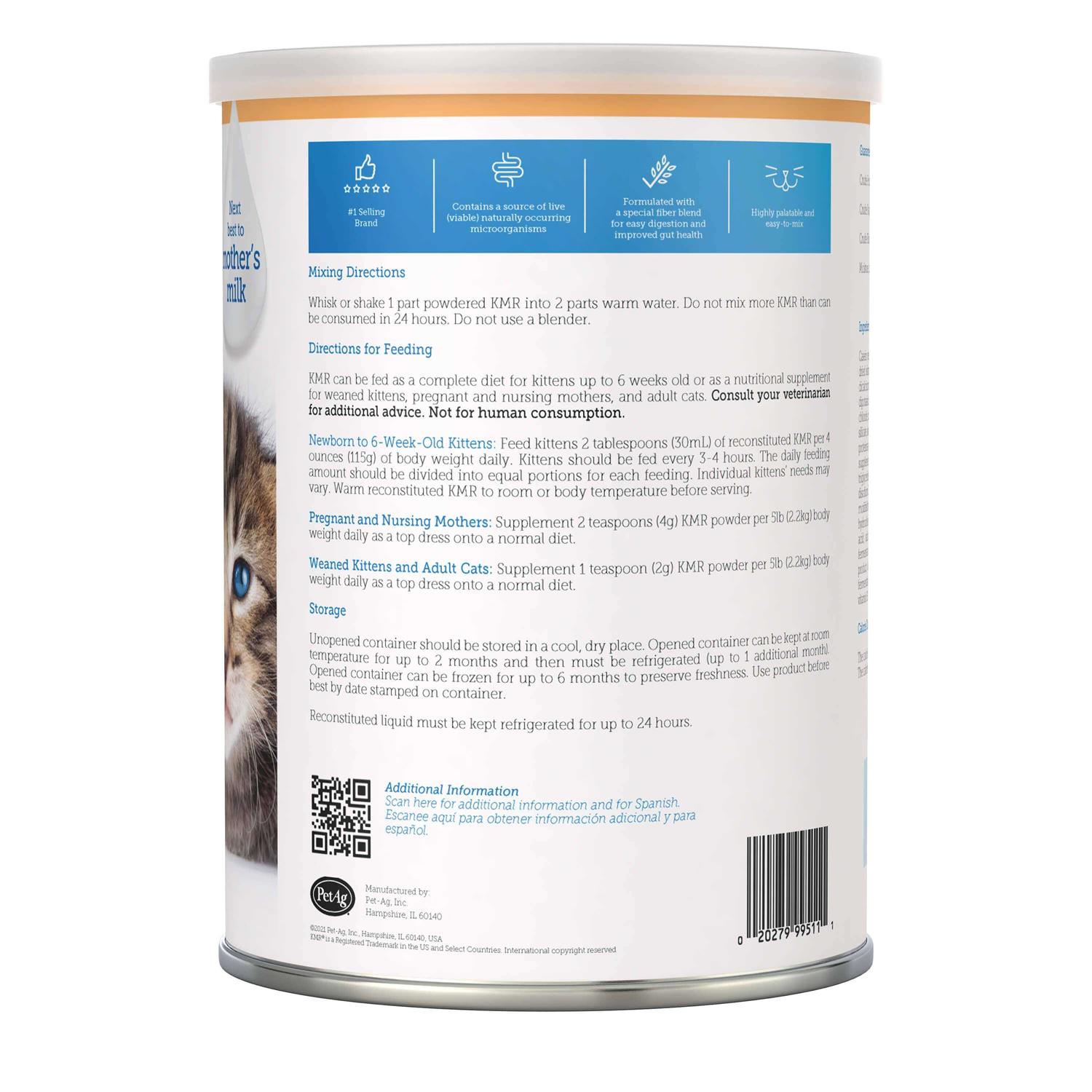 PetAg KMR Kitten Milk Replacer Powder - Healthber