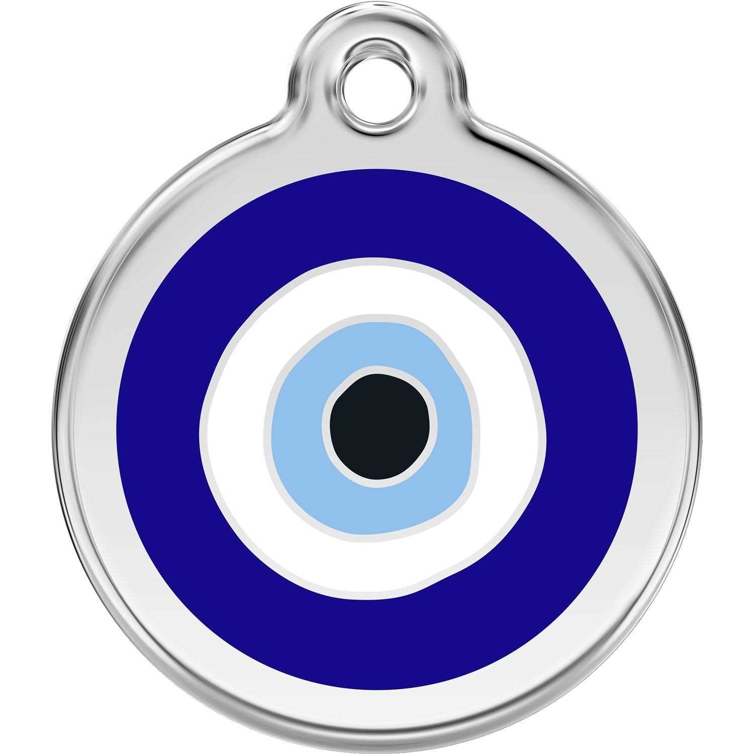 Red Dingo Enamel Pet ID Tag Evil Eye - Healthber
