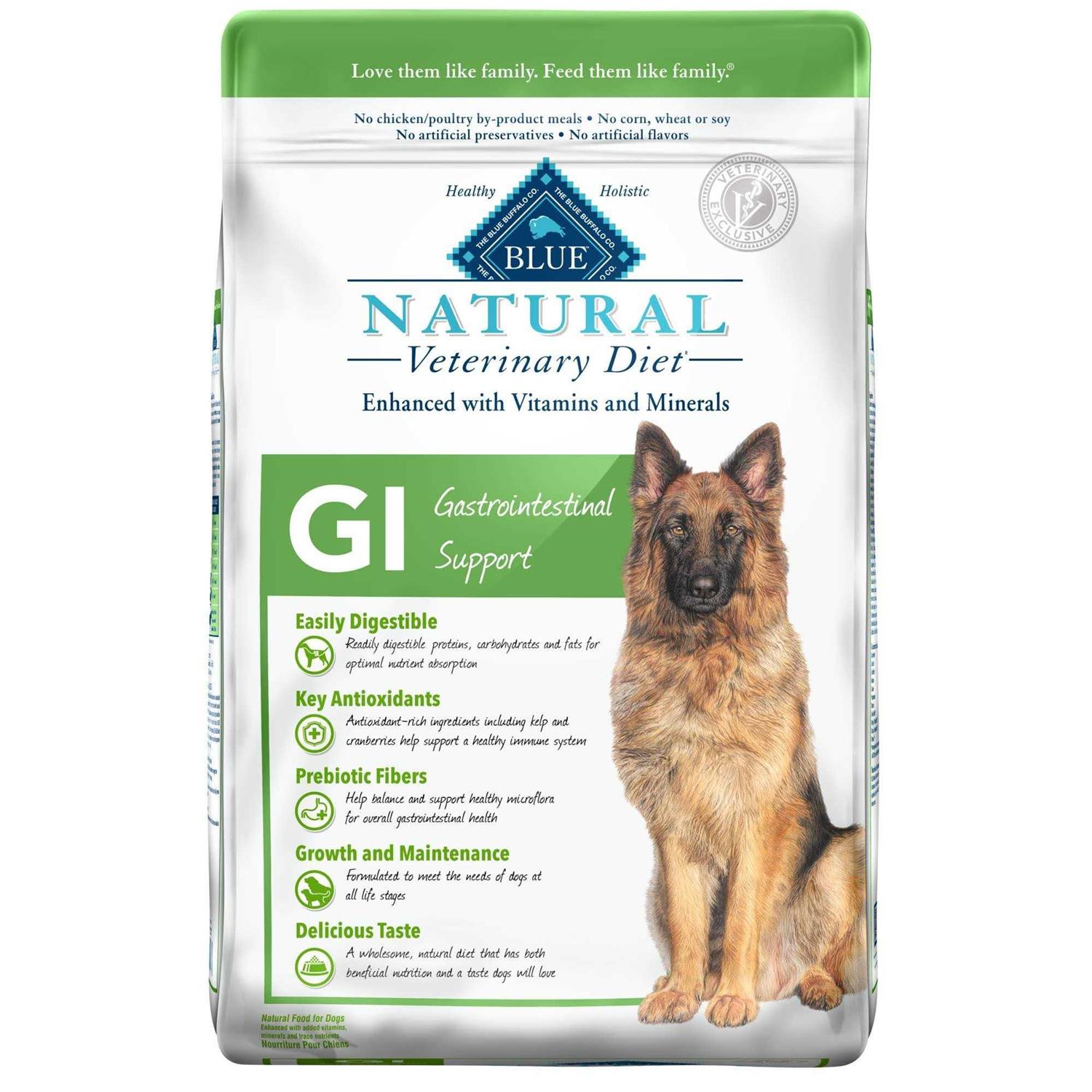Blue Buffalo Natural Veterinary Diet GI Gastrointestinal Support Dry Dog Food - Healthber