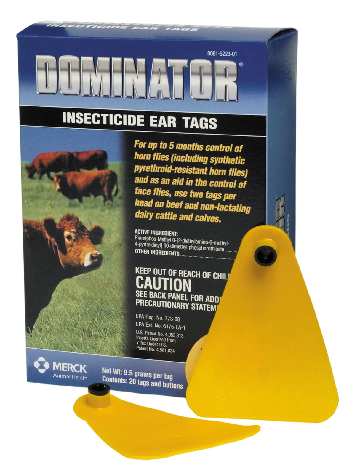 Dominator Cattle Insecticide Ear Tags, 20 pk - Healthber