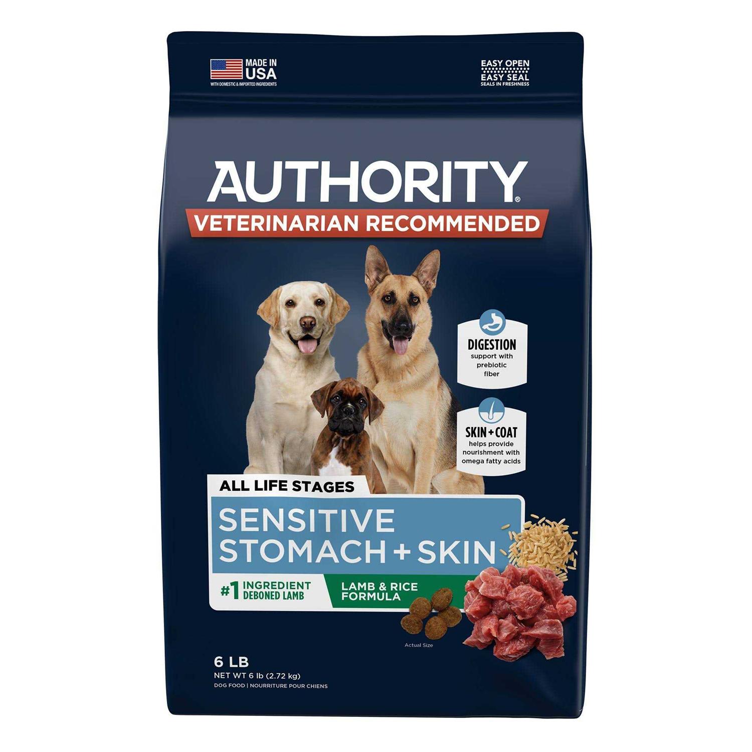 Authority Sensitive Stomach and Skin All Life Stage Dry Dog Food - Healthber