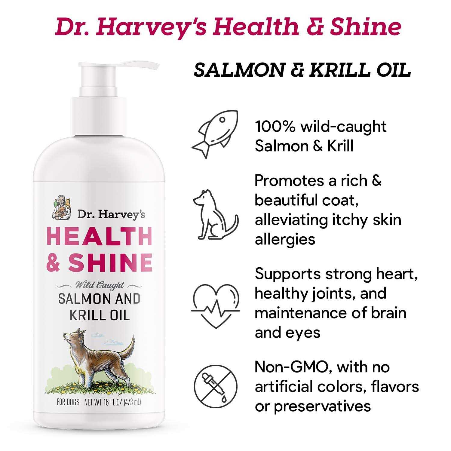 Dr. Harvey’s Health & Shine Salmon & Krill Oil 16oz - Healthber