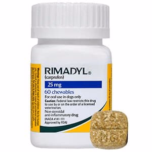 Rx Rimadyl (Carprofen) Chewable Tablets for Dogs - Healthber