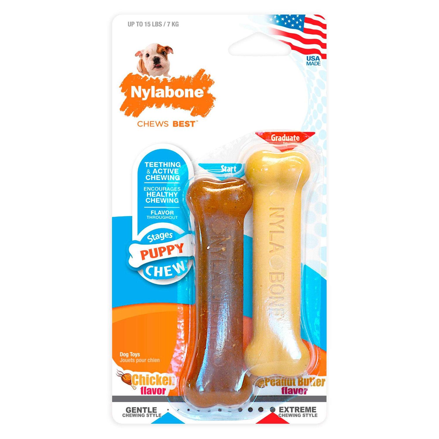 Nylabone Puppy Chew Petite Twin Pack - Healthber