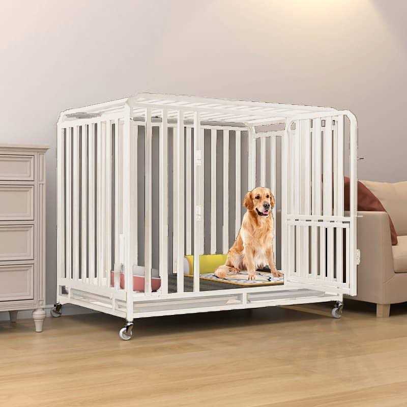 PEIPOOS Dog crates Heavy Duty Dog Crate for Large Dogs 43 Inches for Medium and Large Dogs Easy Cleaning Pet Cage - Healthber